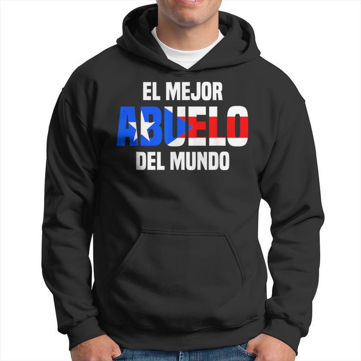 El Mejor Abuelo Del Mundo Abuelo Puerto Rico Flag Hoodie