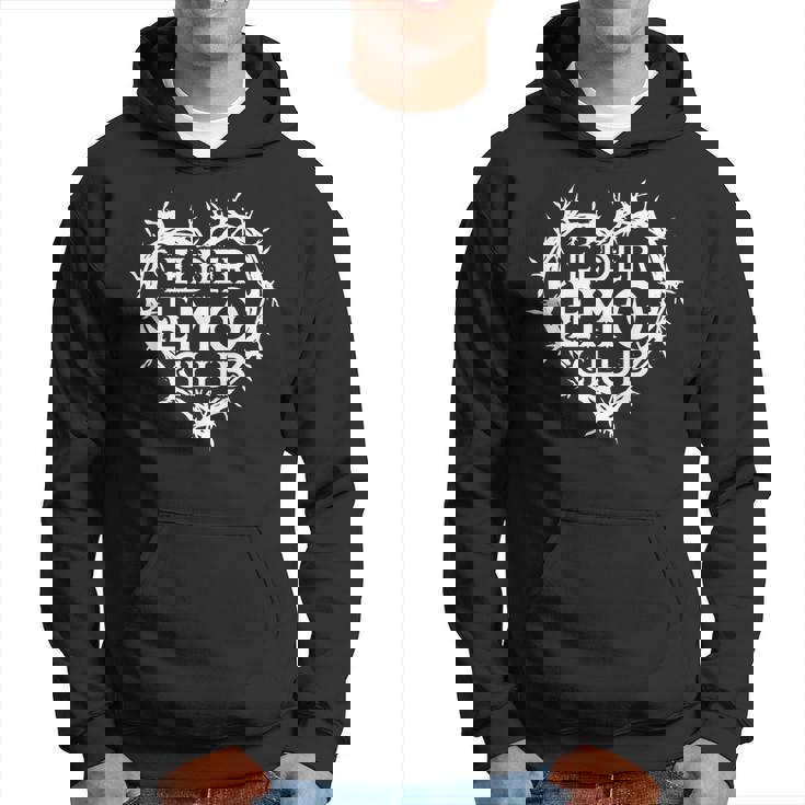 Elder Emo Club Vintage Barbed Heart Punk Emo Hoodie