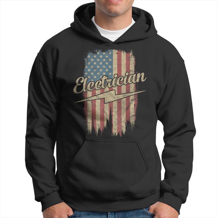 Electrician American Flag Electrical Usa Patriotic Hoodie