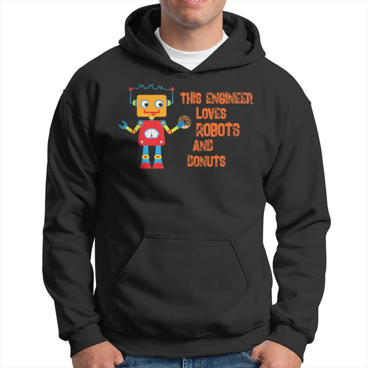 This Engineer Loves Robots And Donuts Brain Food Hoodie