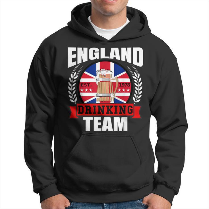 England Drinking Team English Uk Flag Beer Party Hoodie