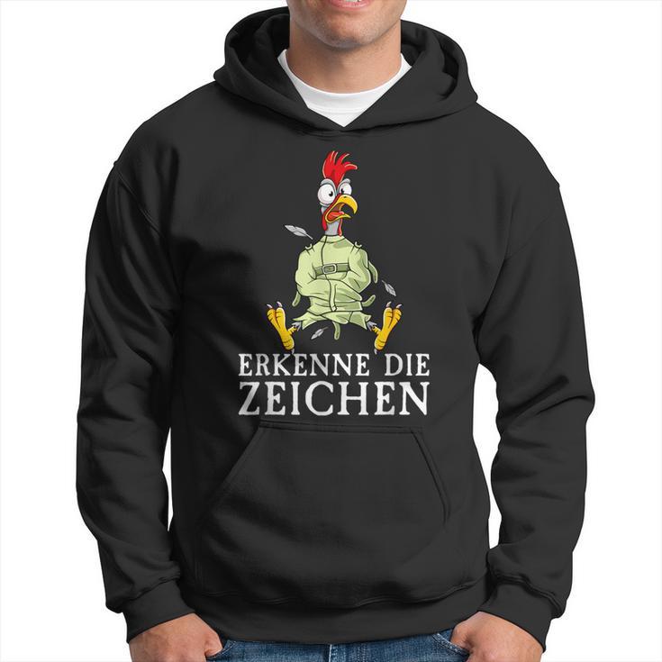 Erkenne Die Signserrückt Angratt Cockerel Hoodie