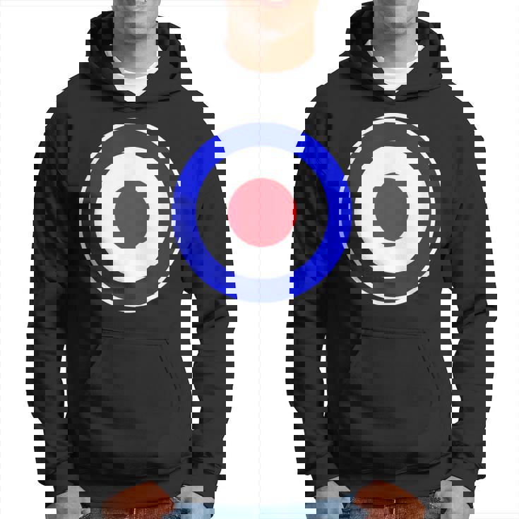 Estilo Retro Diseño De Círculos Rojo Blanco Azul Y Blanco Sudadera