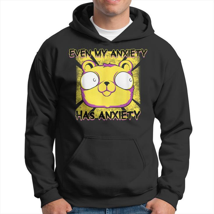 Even My Anxiety Has Anxiety Bear Lovers Introvert Hoodie