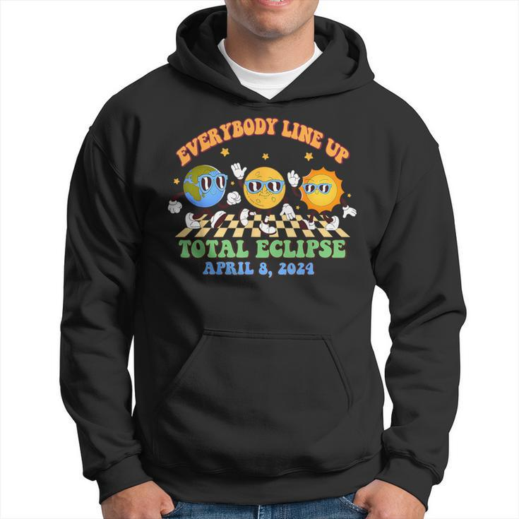 Everybody Line Up Solar Eclipse 2024 Total Solar Eclipse Hoodie
