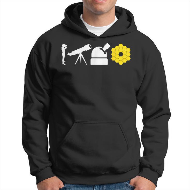 Evolution Of Astronomy Telescopes James Webb Space Telescope Hoodie