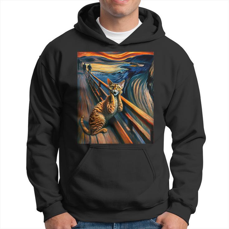 Expressionist Artsy Devon Rex Cat Artistic Devon Rex Cat Hoodie