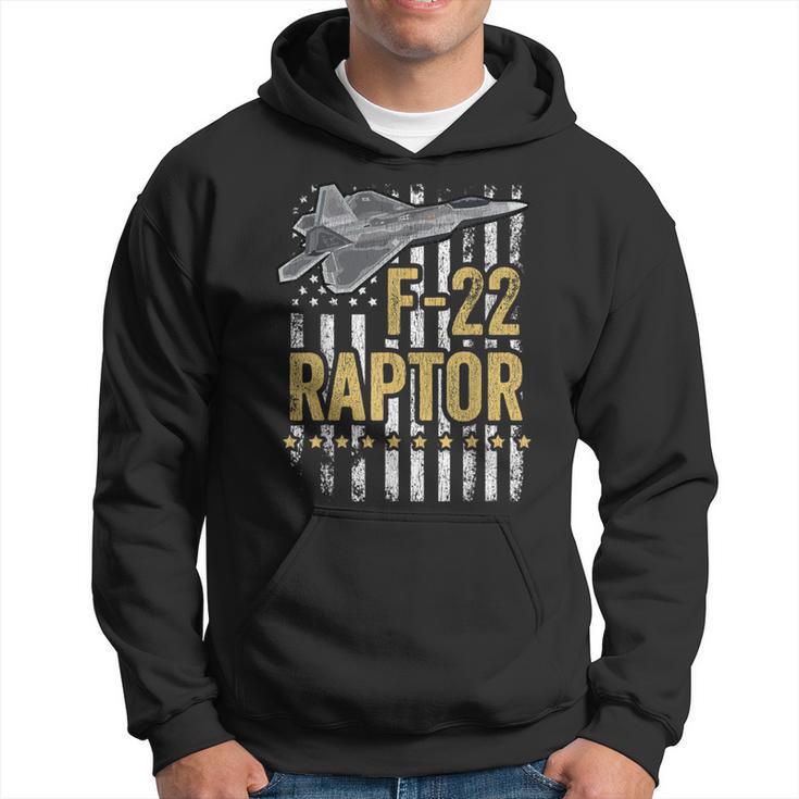 F-22 Raptor Fighter Jet Usa Flag Military F-18 Plane Hoodie