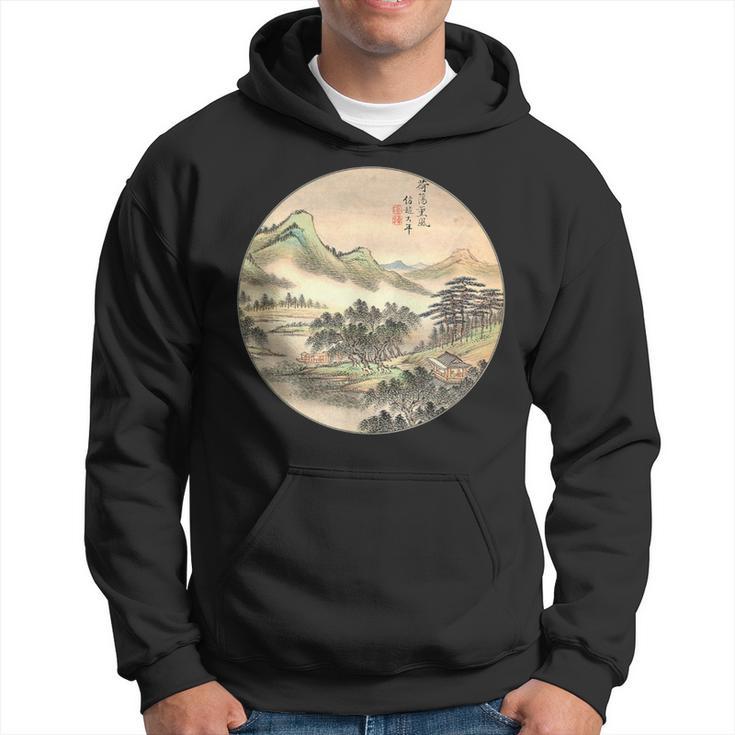 Famous Vintage Chinese Art Lu Han Landscape Stylish Hoodie