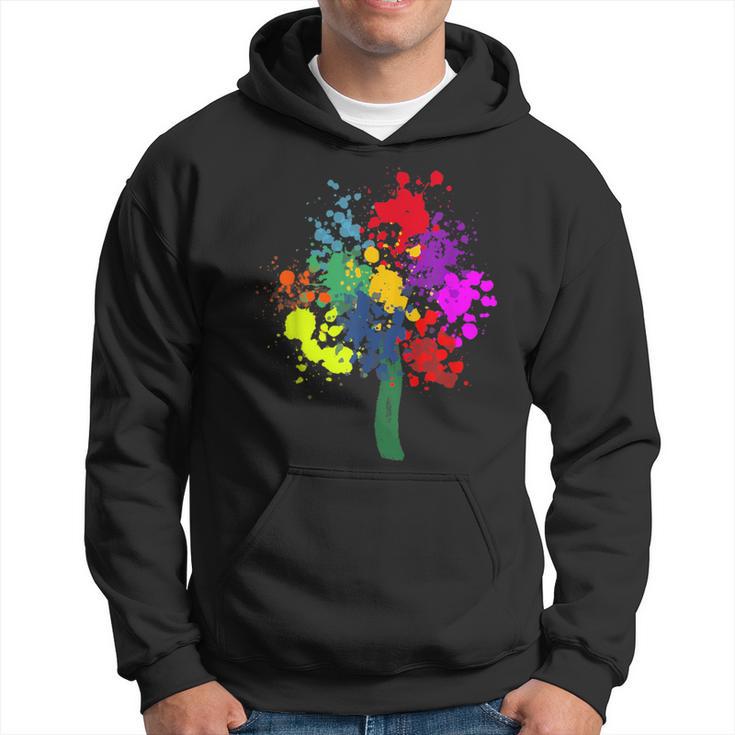 Farbspritzer Lebensbaum Farbsplckse Dress Blocks Paint Splash Hoodie