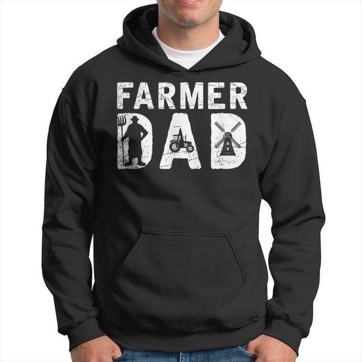 Farmer Dad Tractor Farming Fathers Day Farmer Hoodie