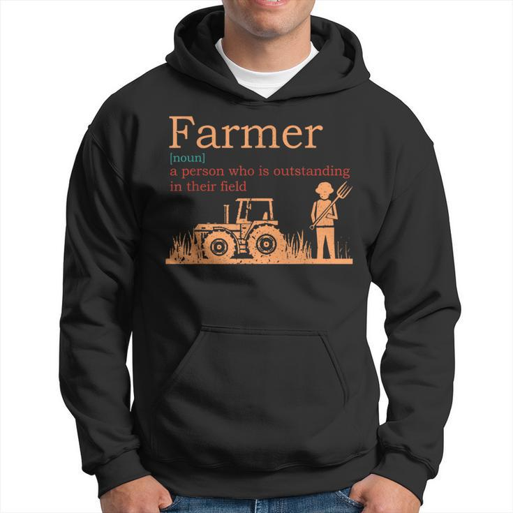 Farmer Definition Farming Farm Tractor Animals Hoodie