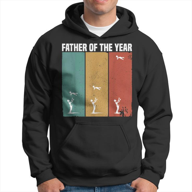 Father Of The Year Dad Throwing Child In Sky Vintage Hoodie