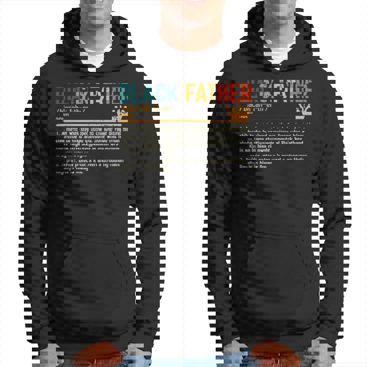 Fathers Day Black Father Definition African American Dad Hoodie