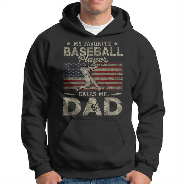My Favorite Baseball Player Calls Me Dad Father's Day Hoodie