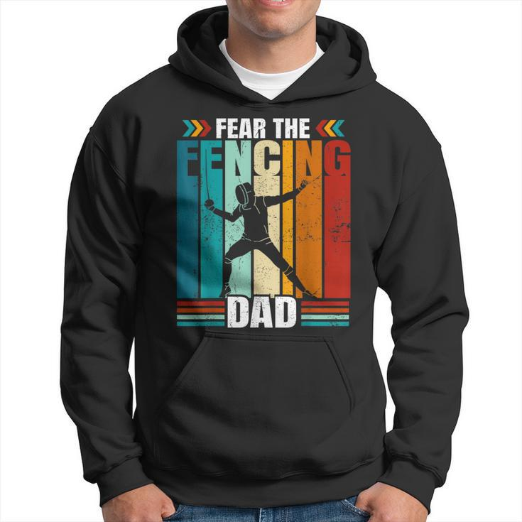 Fear The Fencing Dad Retro Hoodie