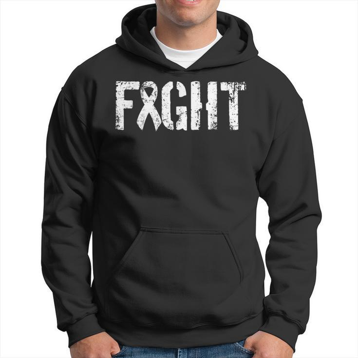 Fight Lung Cancer Military Style Awareness Ribbon Hoodie