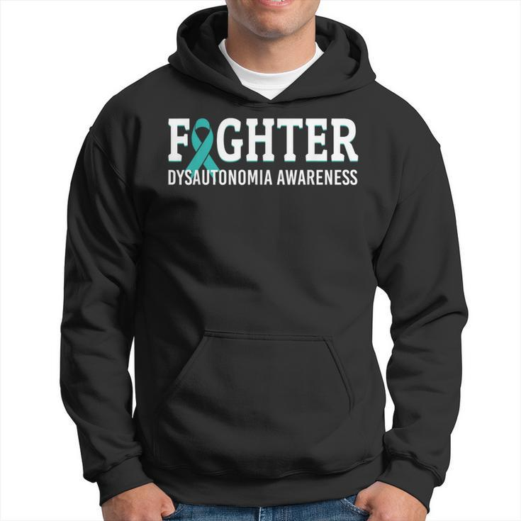 Fighter Dysautonomia Awareness Turquoise Ribbon Warrior Hoodie