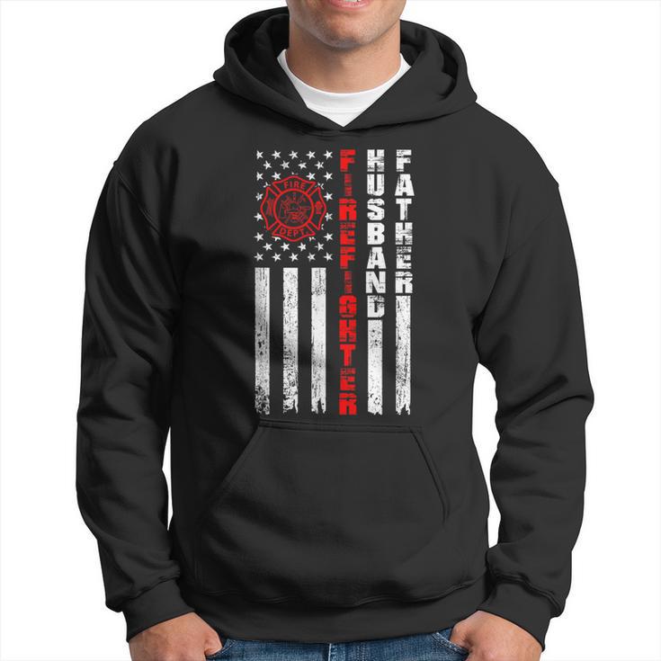 Firefighter Husband Father Fireman Fathers Day For Dad Hoodie