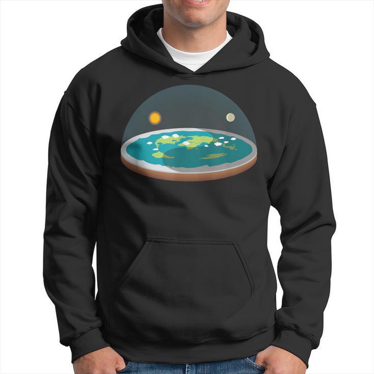 Flat Earth T Map Model Globe Conspiracy Believer Hoodie