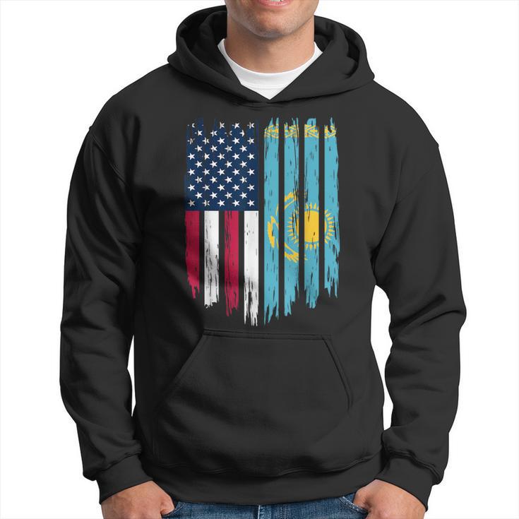 Foreigner Immigrant Usa United States Kazakhstan Flag Hoodie