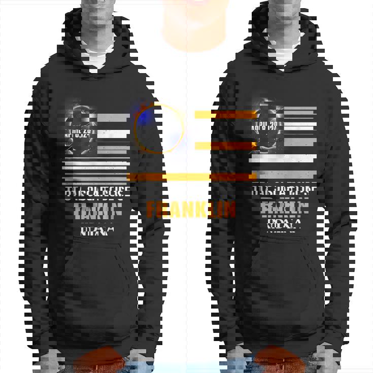 Franklin Indiana Solar Eclipse 2024 Us Flag Hoodie