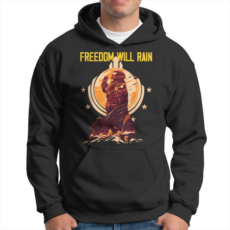 Freedom Will Rain Hell Of Diver Helldiving Lovers Outfit Hoodie