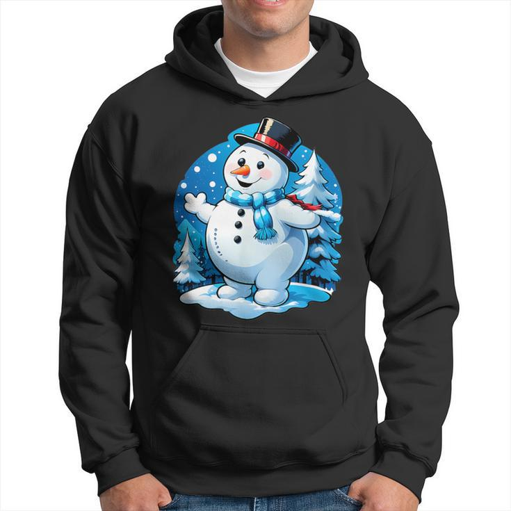 Frosty Friends Christmas Snowman In Winter Wonderland Hoodie