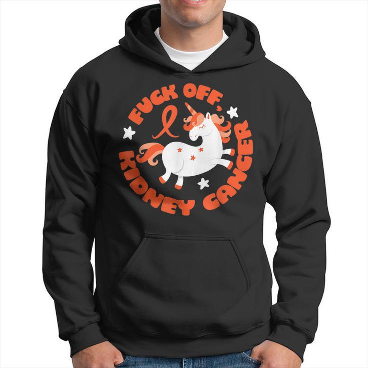Fuck Off Kidney Cancer With Unicorn Hoodie