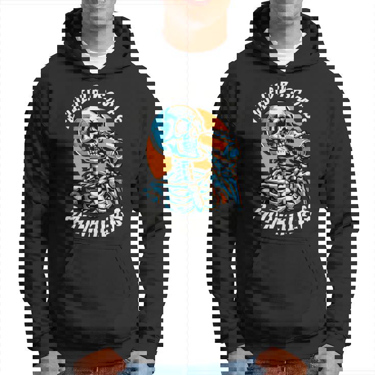 Fuelled By Soda Painkillers Chronic Pain Spoonie Black Hoodie