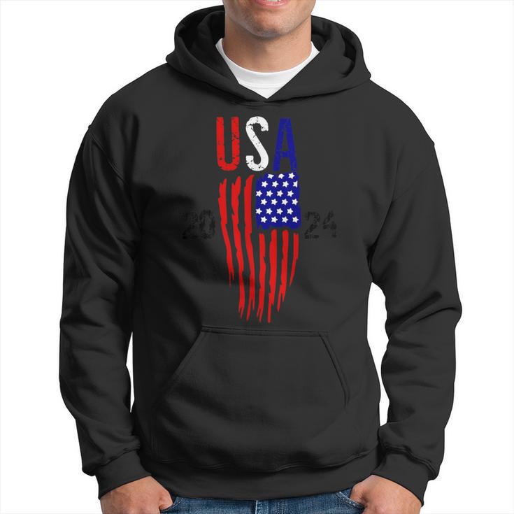 Fun Distressed American Flag Of 4 Hoodie