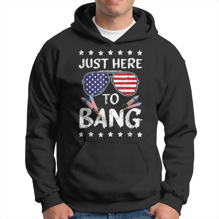 4Th Of July I'm Just Here To Usa Bang Flag Sunglasses Hoodie