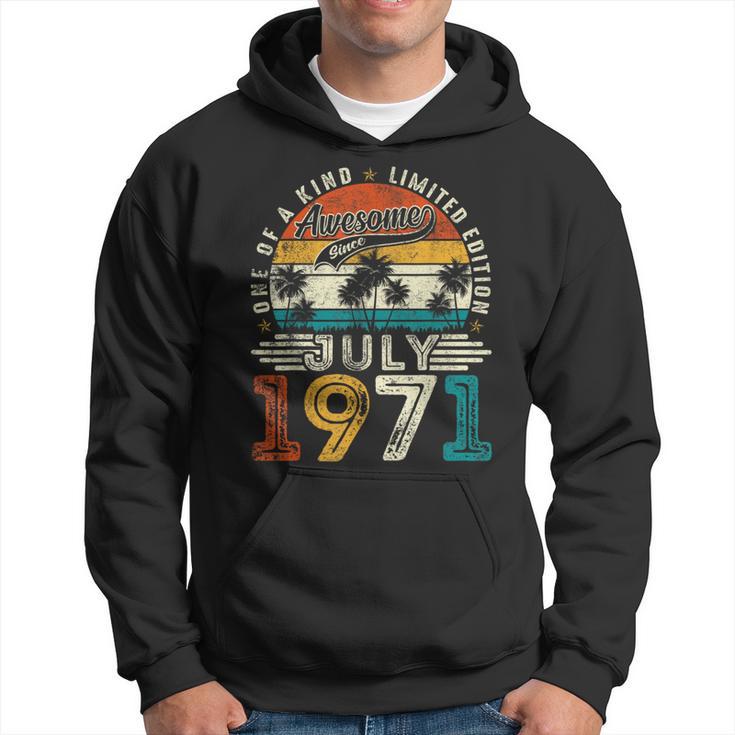 53 Years Old July 1971 Vintage 53Rd Birthday Men Hoodie