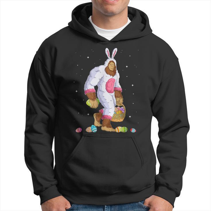 Bigfoot Sasquatch Happy Easter Bunny Eggs Hoodie