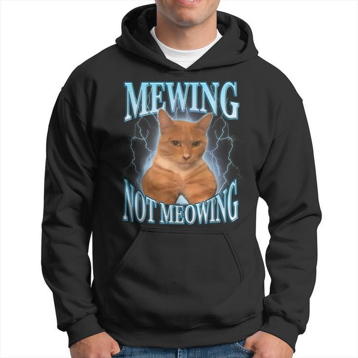 Cat Meme Mewing Looksmax Meowing Cat Trend Hoodie