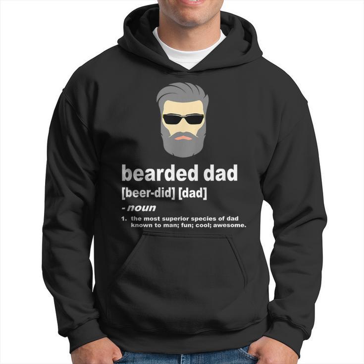 Dad Bearded Dad Silver Fox Or Gray Hair Hoodie