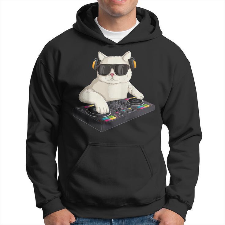 Dj Cat Techno Music Festival Lover Musician Women Hoodie