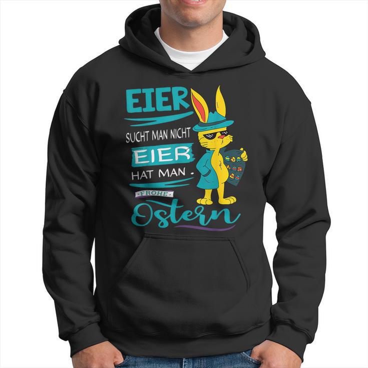 Easter Bunny Frohe Ostern Rabbit Easter Eggs Search Man Hoodie