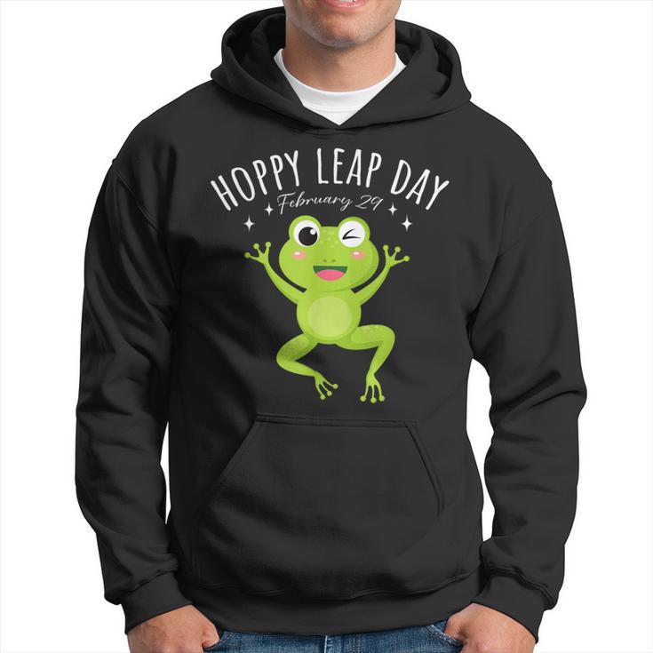 Frog Hoppy Leap Day February 29 Hoppy Leap Day Women Hoodie Monsterry