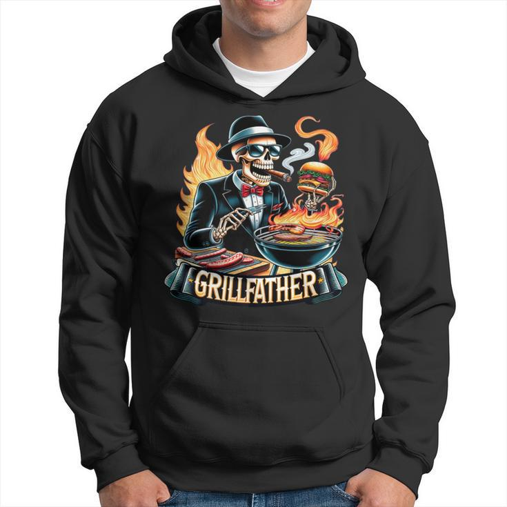 Grill Father Skeleton Dad Joke Grillfather Fathers Day Hoodie