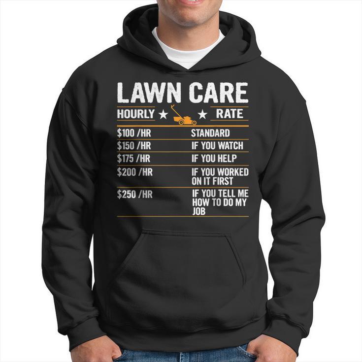 Lawn Care Hourly Rate Labor Rates Co-Workers Hoodie