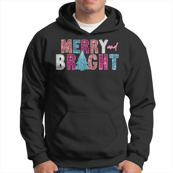 Merry And Bright Christmas Sparkle Family Xmas Pajamas Hoodie