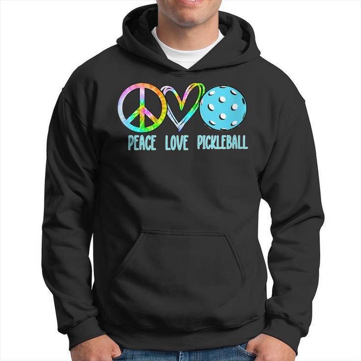 Pickleball Retired Ladies Peace Love Pickleball Hoodie