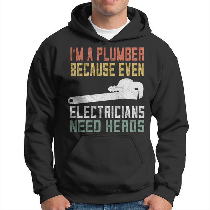 Plumber For Men Retro Plumbing Hoodie