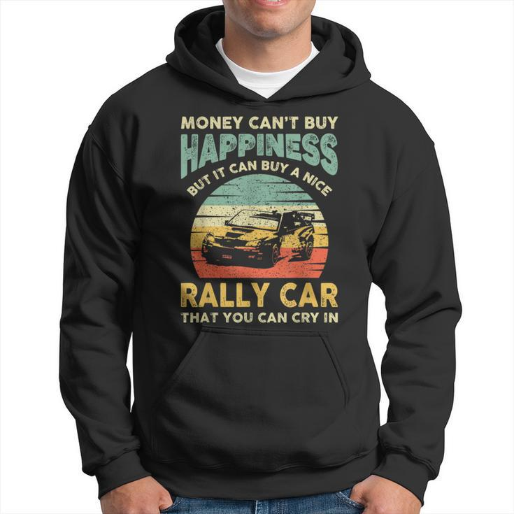 Rally Car Joke Saying Retro Vintage Dirt Track Racing Hoodie