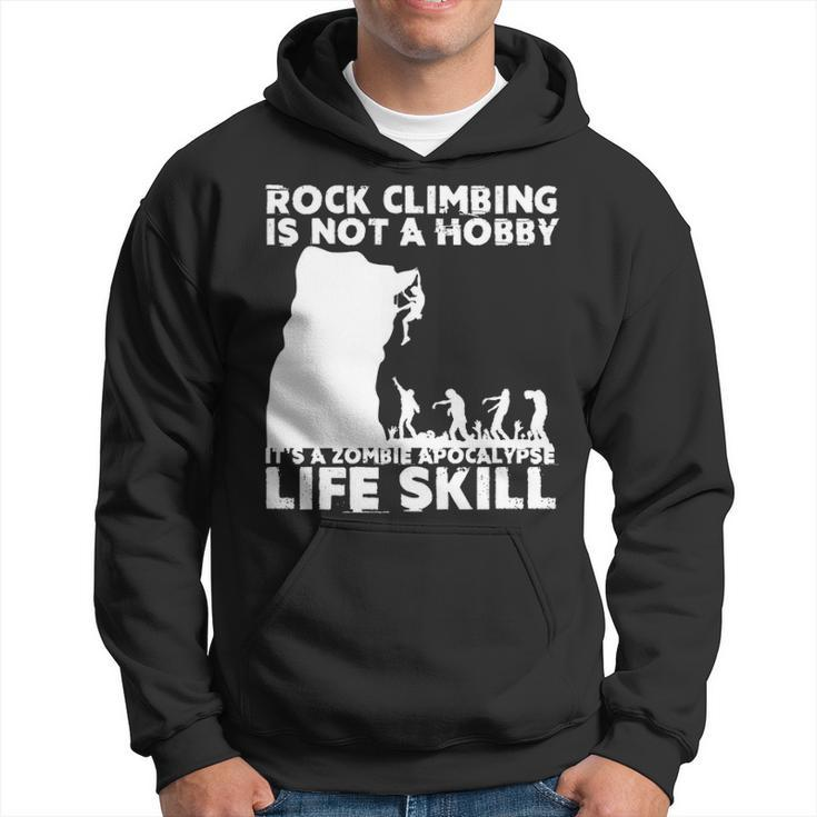 Rock Climber For Men Women Cool Zombie Climbing Hoodie