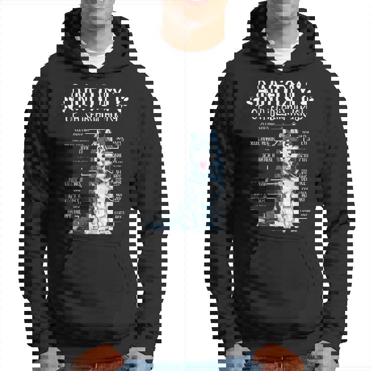 Siberian Husky Dog Holder Anatomy Dog Hoodie