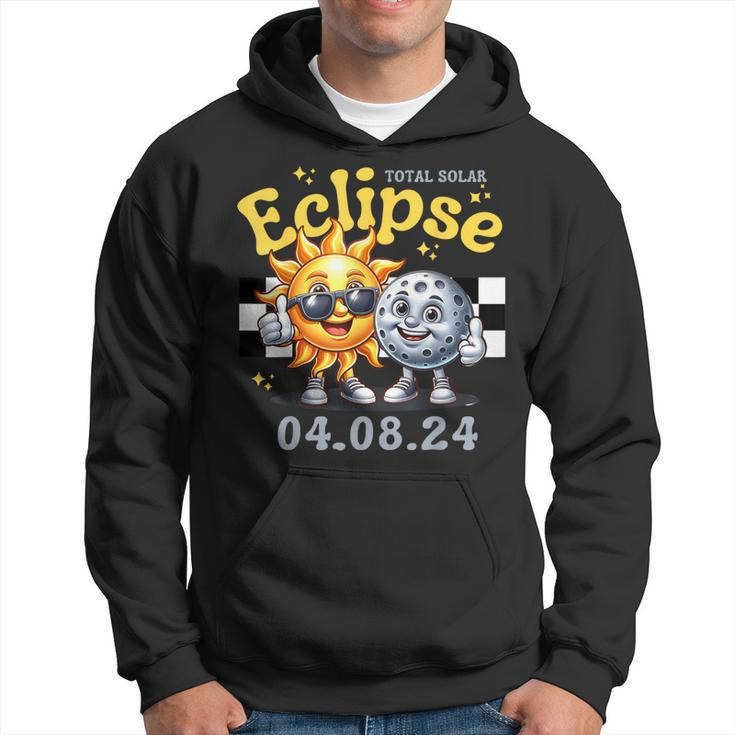 Sun With MoonApril 8 2024 Total Solar Eclipse Moon Hoodie