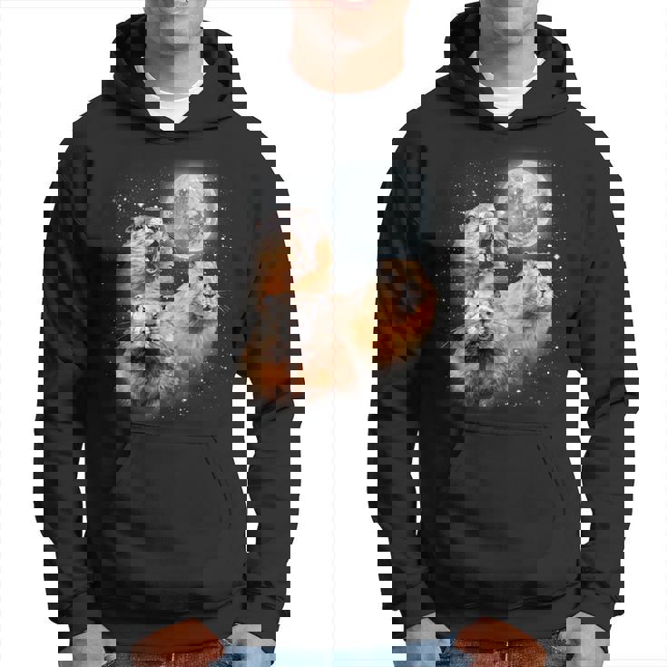 Three Groundhog Moon 3 Groundhog Head Groundhog Day Hoodie