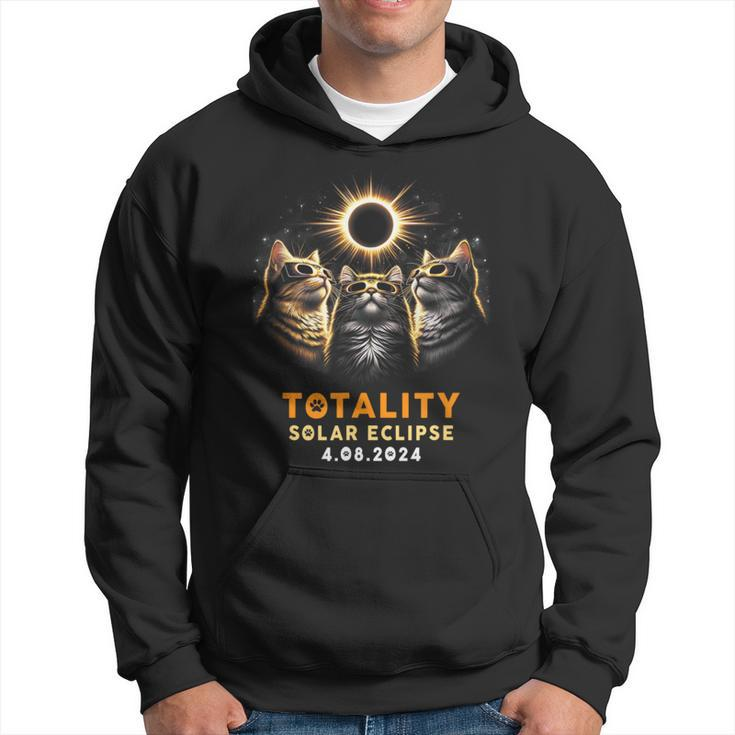 Totality Cats Wearing Solar Eclipse Glasses 4082024 Hoodie